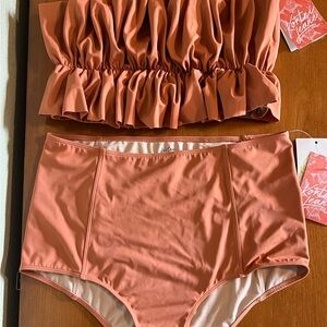 NWT Cashew Two-Piece Swimsuit
